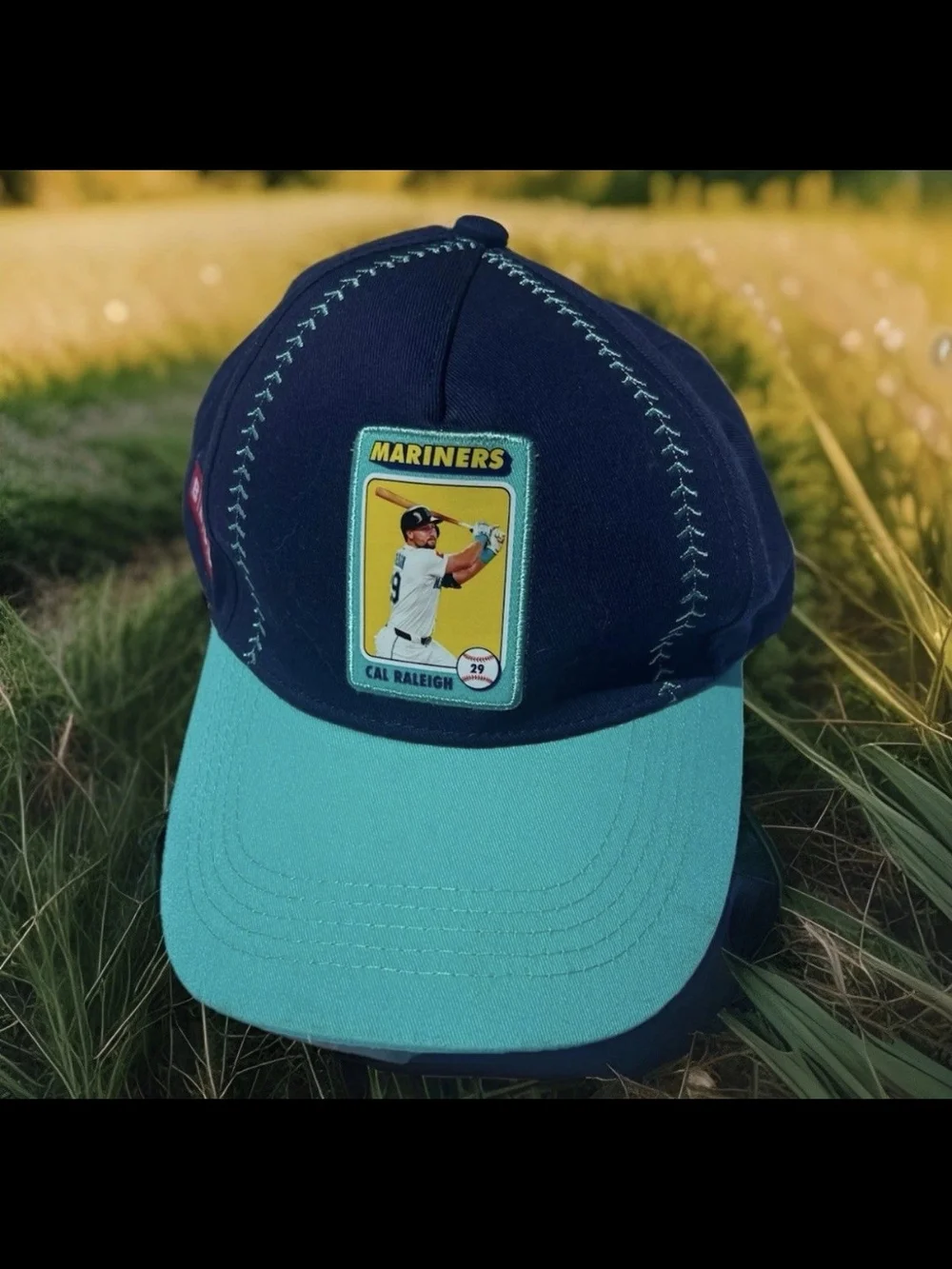 Seattle Mariners Kids Club Cal Raleigh Snapback Hat Youth Baseball Cap SGA